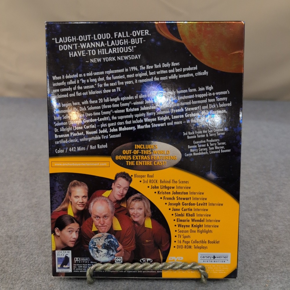 3rd Rock From the Sun Season 1 DVD Set Anchor Bay John Lithgow Sitcom 4-Disc - Picture 2 of 2